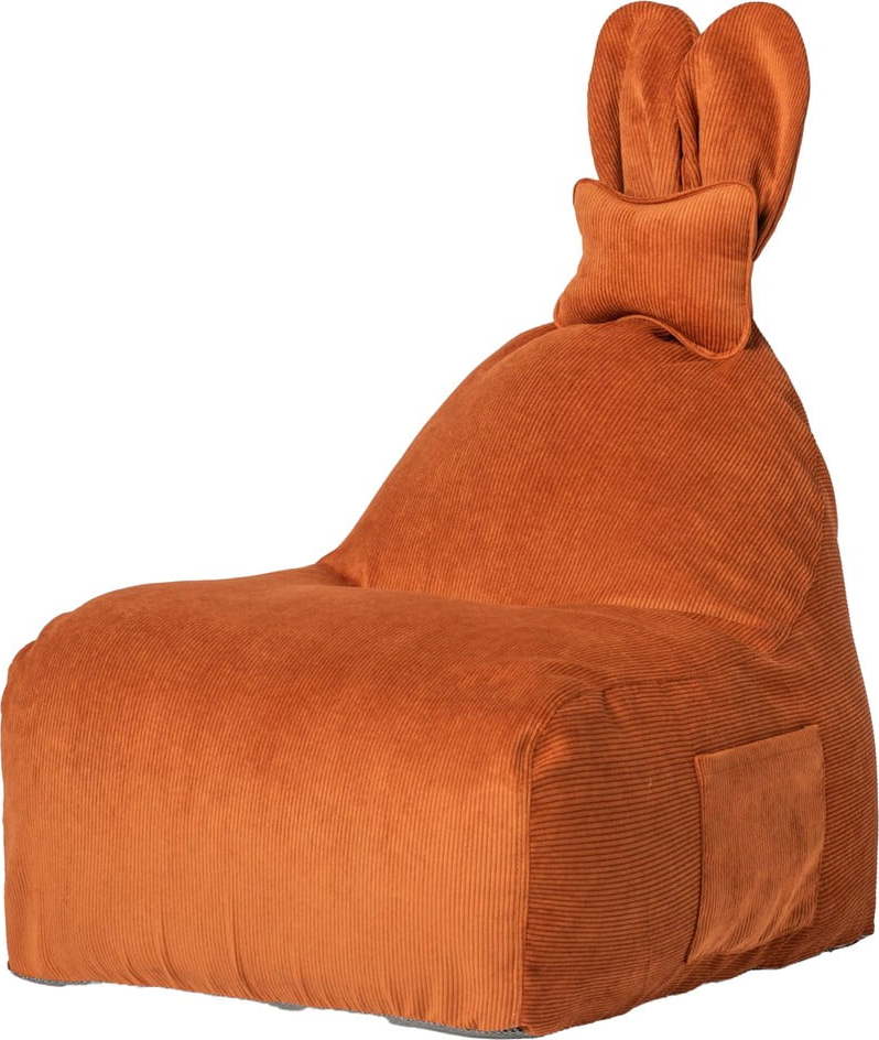 Oranžový dětský sedací vak Funny Bunny – The Brooklyn Kids The Brooklyn Kids