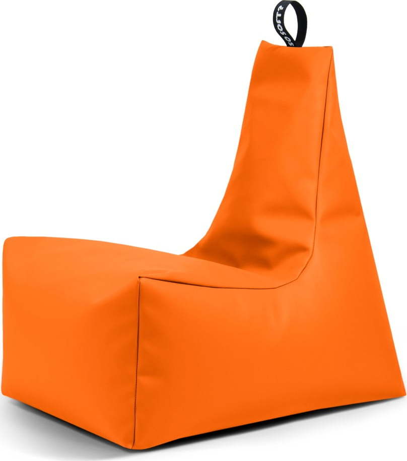 Oranžový sedací vak z imitace kůže Icy XL – So Soft? So Soft?