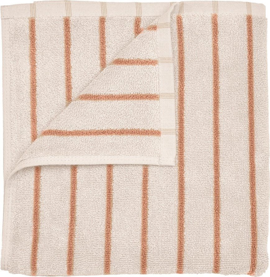 Oranžový/béžový froté ručník z Bio bavlny 30x50 cm Arto – Blomus Blomus
