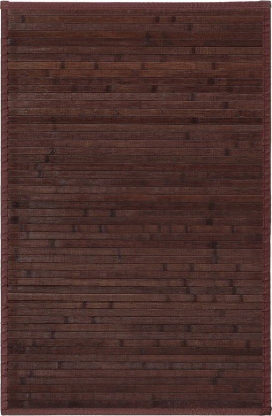 Tmavě hnědý bambusový koberec 60x90 cm – Casa Selección Casa Selección