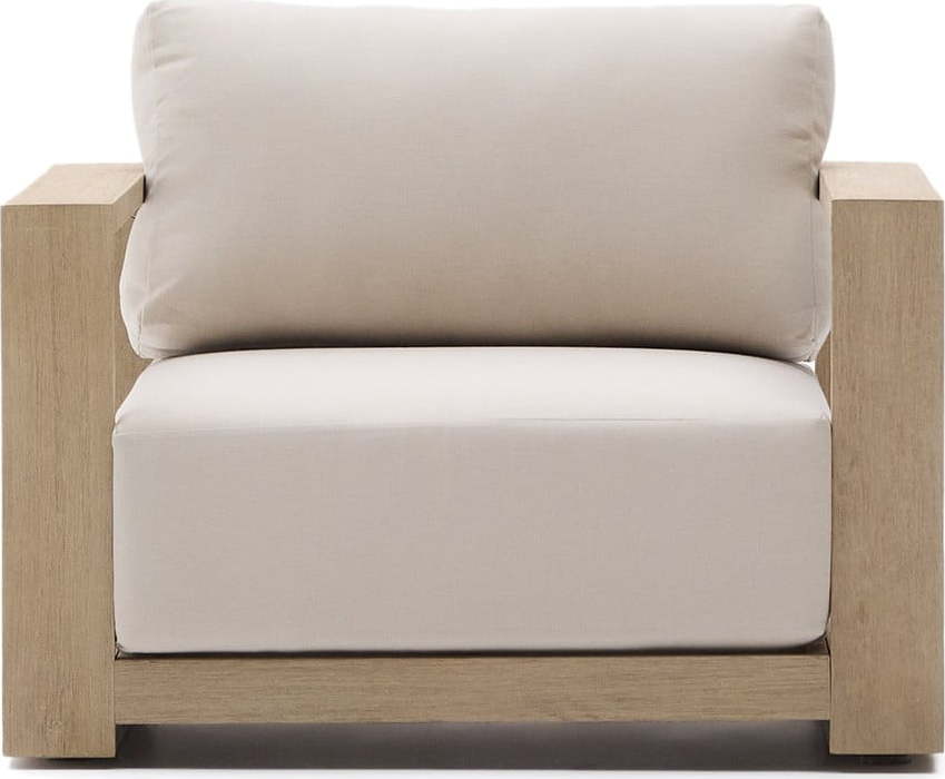 Béžové/ve světle přírodní barvě dřevěné zahradní křeslo Ambra – Kave Home Kave Home