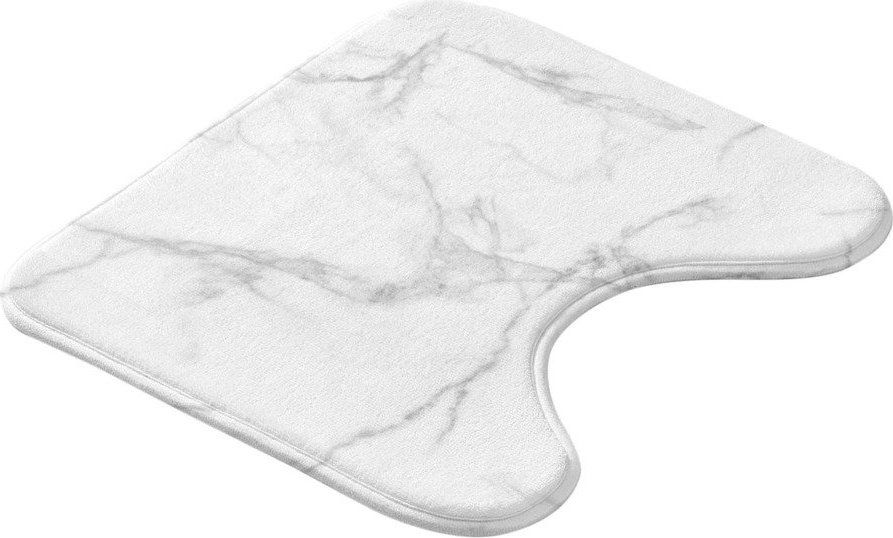 Bílá/šedá WC koupelnová předložka 45x45 cm Marbre – douceur d'intérieur Douceur d intérieur