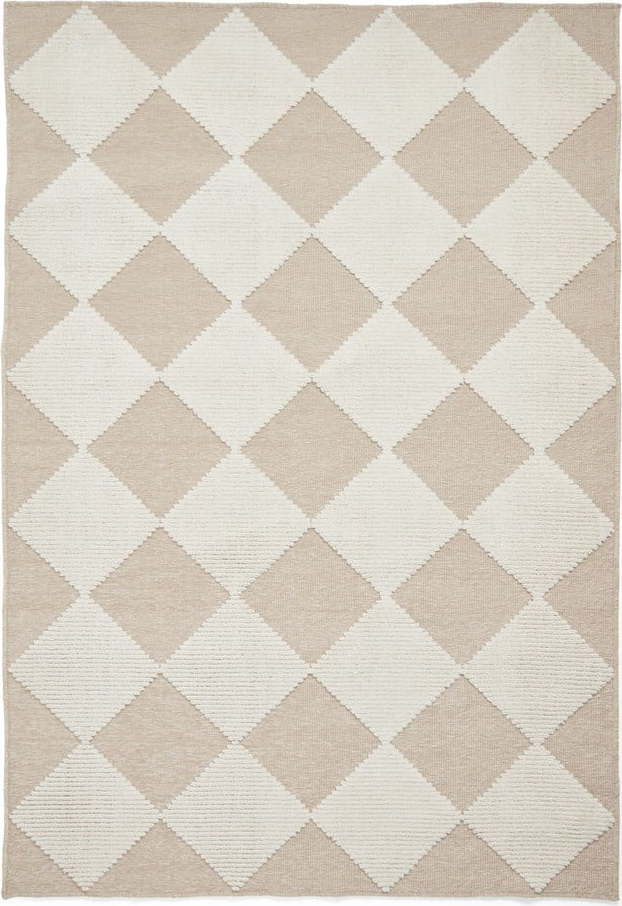 Bílo-béžový pratelný koberec 80x150 cm Lyna Beige&White – Think Rugs Think Rugs