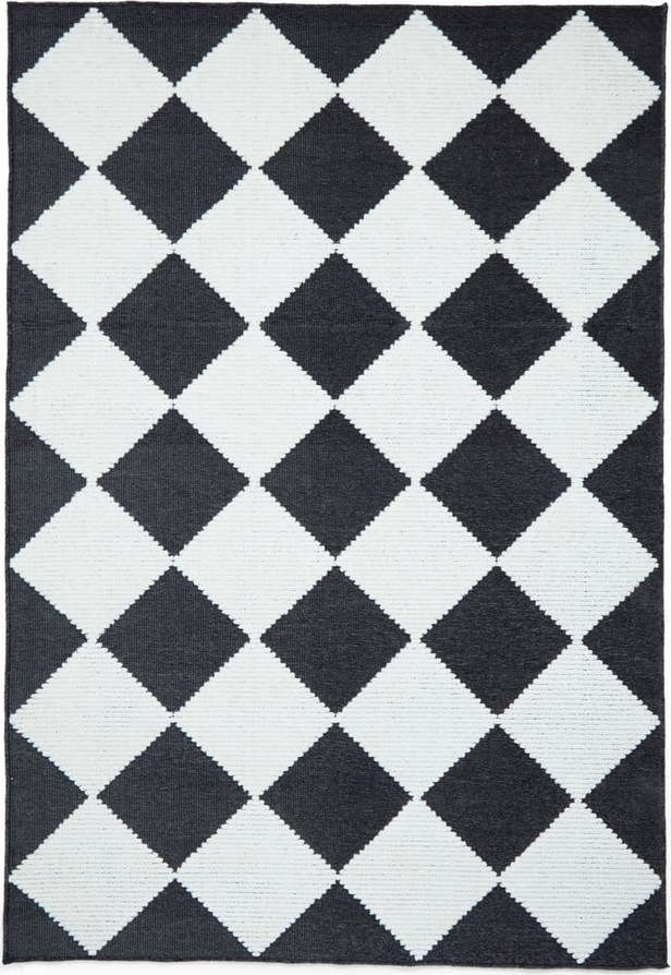 Černobílý pratelný koberec 120x170 cm Lyna Charcoal&White – Think Rugs Think Rugs