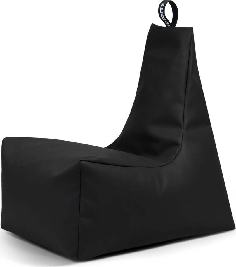Černý sedací vak z imitace kůže Icy L – So Soft? So Soft?