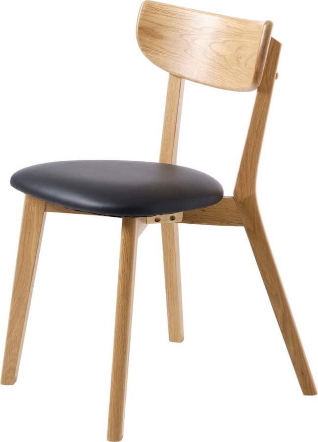 Jídelní židle v černé a přírodní barvě v sadě 2 ks Pero – Unique Furniture Unique Furniture