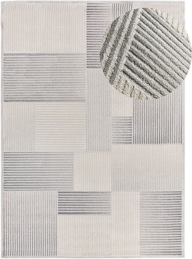 Koberec ve světle šedé a slonovinové barvě 200x290 cm Baresa – Universal Universal