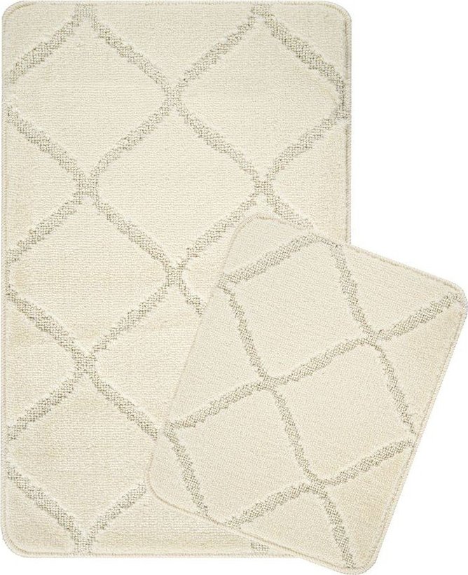Krémové koupelnové předložky v sadě 2 ks 50x80 cm Cizgili – Foutastic Foutastic
