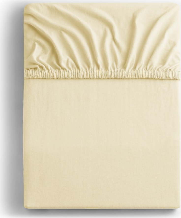 Krémové napínací prostěradlo jersey 240x200 cm Amber – Restilo Restilo