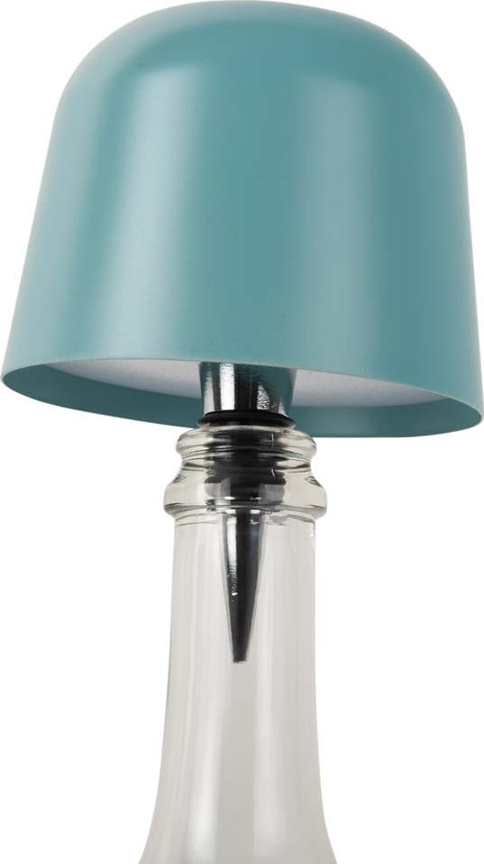 Modrá LED stolní lampa na lahev s kovovým stínidlem (výška 13 cm) Cone Hat LED – Leitmotiv Leitmotiv