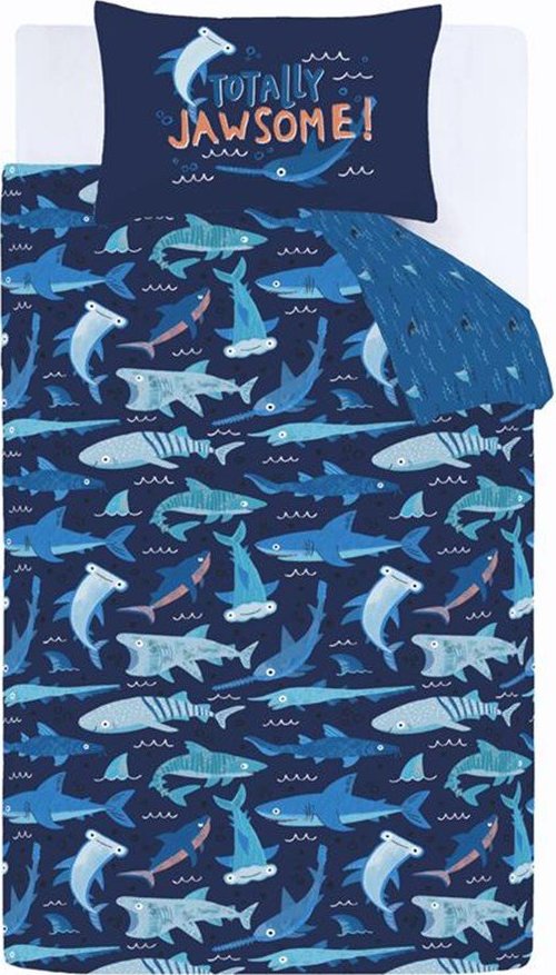 Modré dětské povlečení do postýlky 120x150 cm Jawsome Shark – Catherine Lansfield Catherine Lansfield