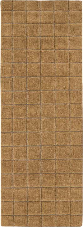 Okrově žlutý ručně tkaný vlněný běhoun 80x230 cm Mosaic Ochre – Lorena Canals Lorena Canals