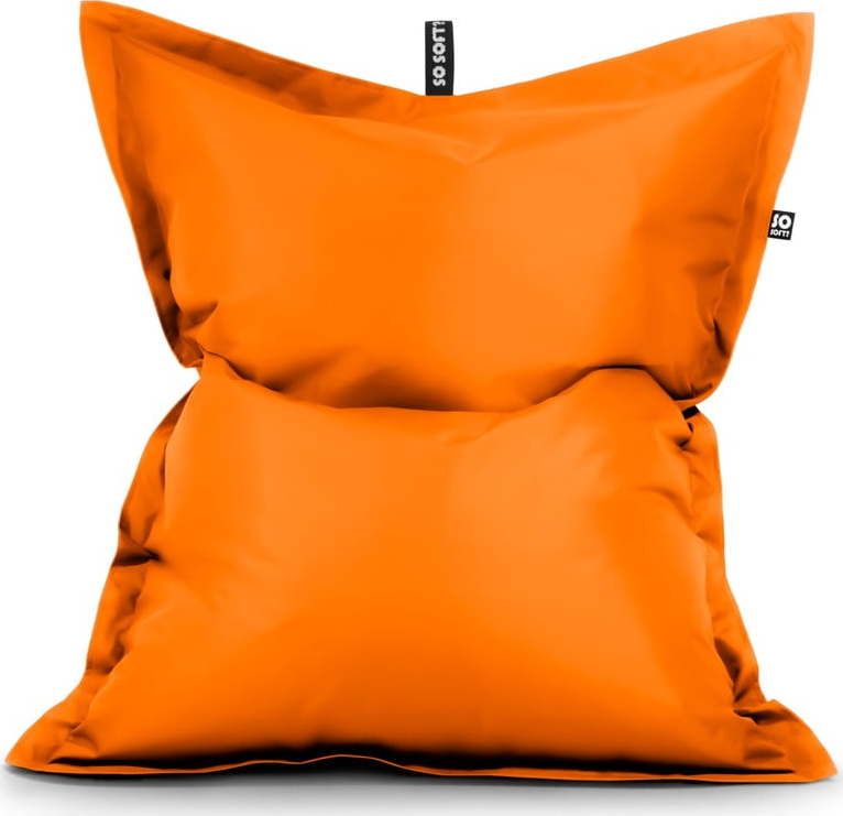 Oranžový sedací vak z imitace kůže Pad XXL – So Soft? So Soft?