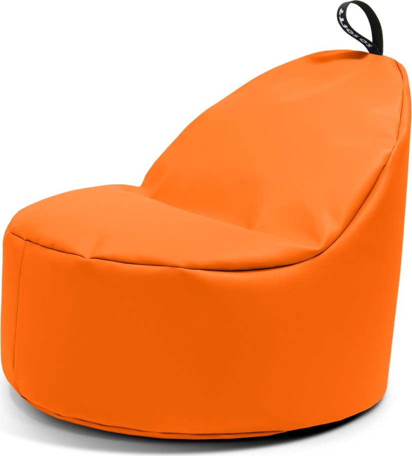 Oranžový sedací vak z imitace kůže Round L – So Soft? So Soft?