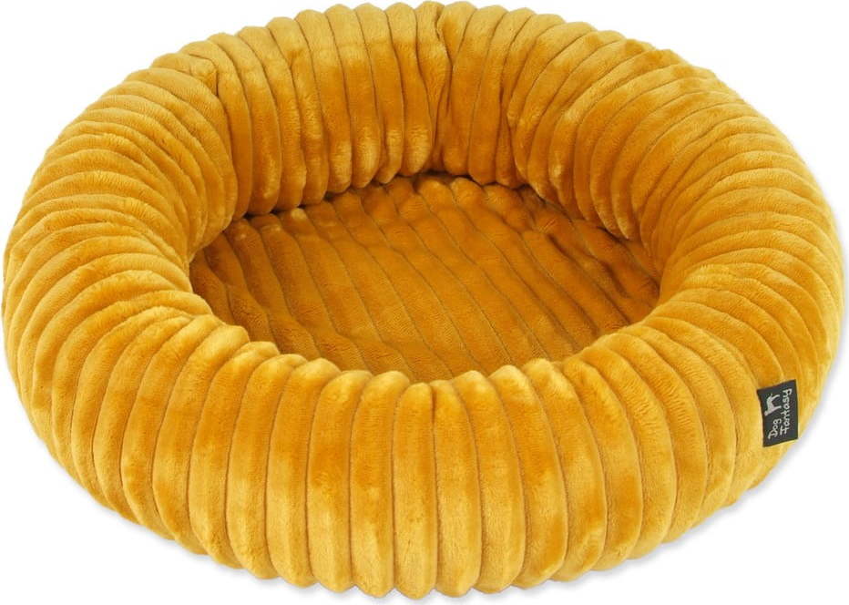Pelíšek pro psa v hořčicové barvě ø 50 cm Dog Fantasy Stripe – Plaček Pet Products Plaček Pet Products