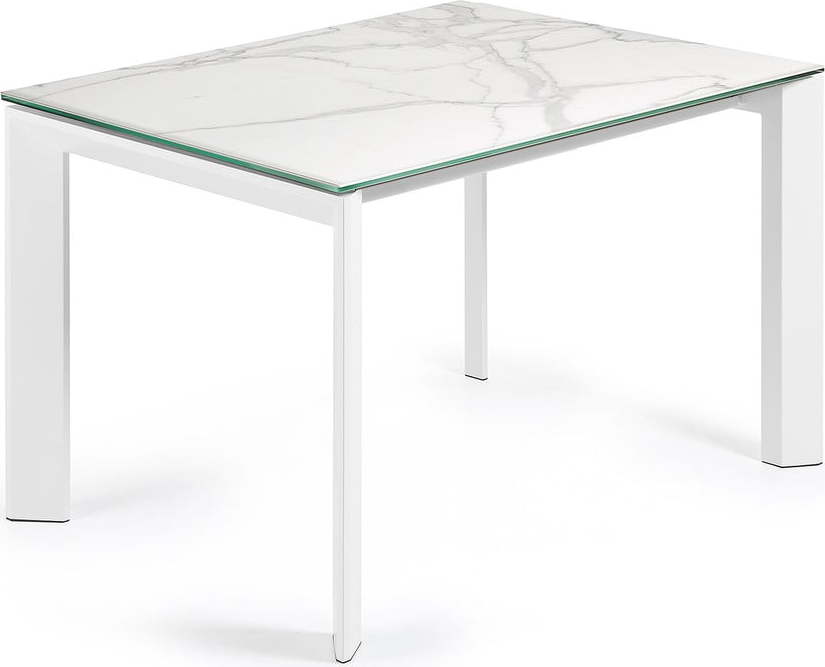 Rozkládací jídelní stůl s přídavnou deskou s deskou v dekoru mramoru 80x120 cm Axis – Kave Home Kave Home