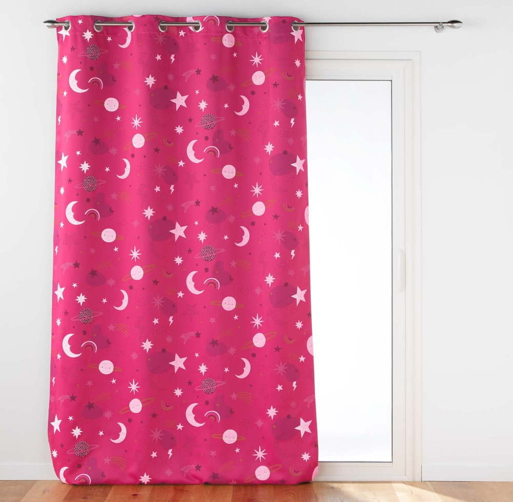 Růžový zatemňovací dětský závěs 140x260 cm Moonlight – douceur d'intérieur Douceur d intérieur