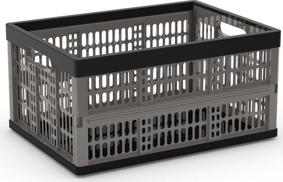 Šedý plastový úložný box 47