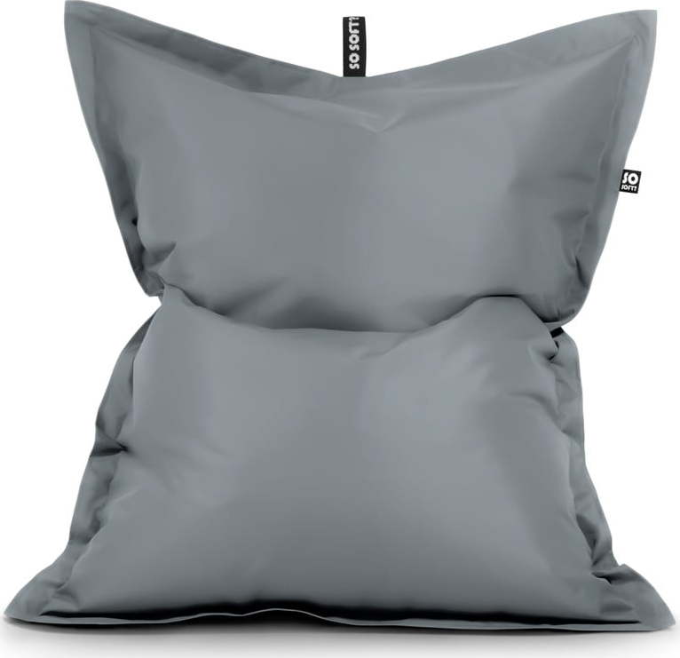 Šedý sedací vak z imitace kůže Pad XL – So Soft? So Soft?