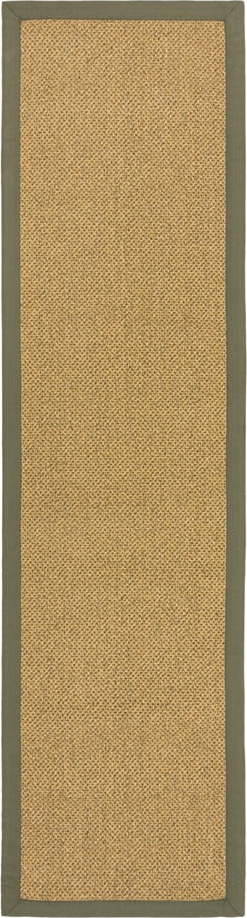 Vnitřní a venkovní koberec v zelené a světle hnědé barvě 60x230 cm Sisal Look – Flair Rugs Flair Rugs