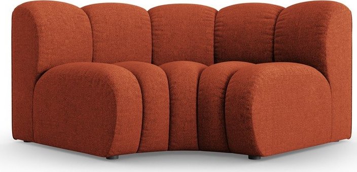 Žinylkový modul pohovky v cihlové barvě (variabilní roh) Lupine – Micadoni Micadoni
